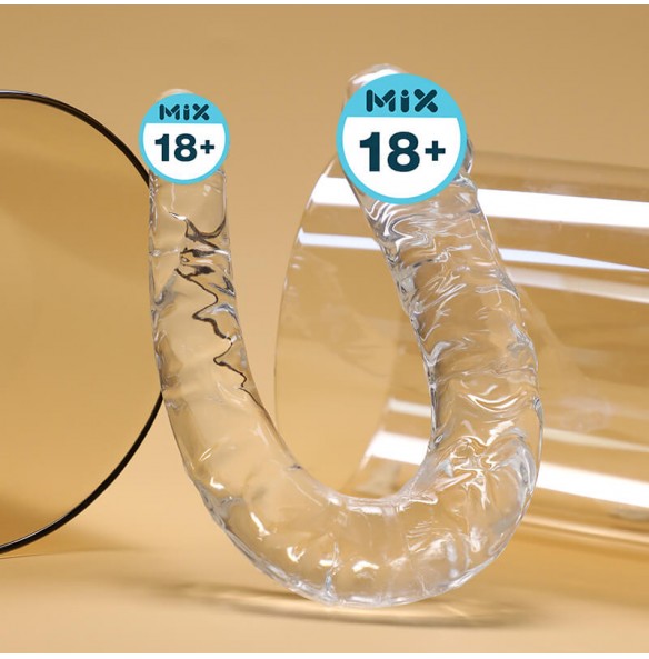 MizzZee - Double-Ended Clear Dildo (Full Length:32cm - Diameter:3.2cm - 3.2cm)